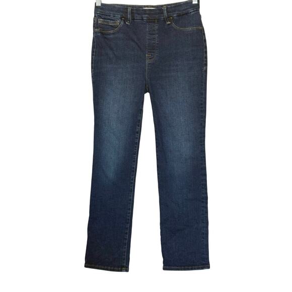 Good American Power Stretch Pull-On Straight Jeans Women’s Size 3 Indigo Blue - Picture 4 of 11